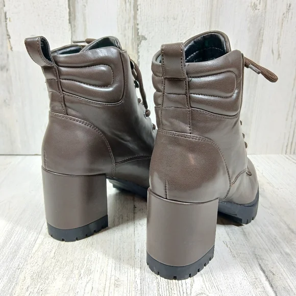 NEW Aerosoles Women's Esen Combat/Fashion Comfortable Brown Ankle Boots #765